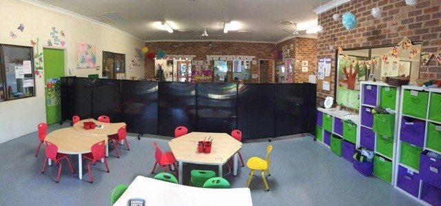 black polycarbonate portable room dividers